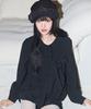 ILLIGO Ribbon Pleated Blouse Black
