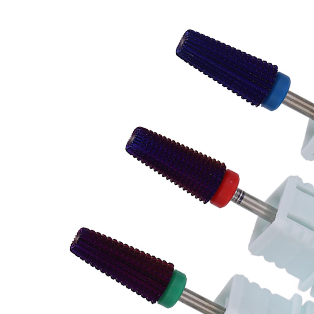 Nail Drill Bits Set Tungsten Steel Gel Polish Removal Dust Brush Nail Polishing Grinding Head Kit