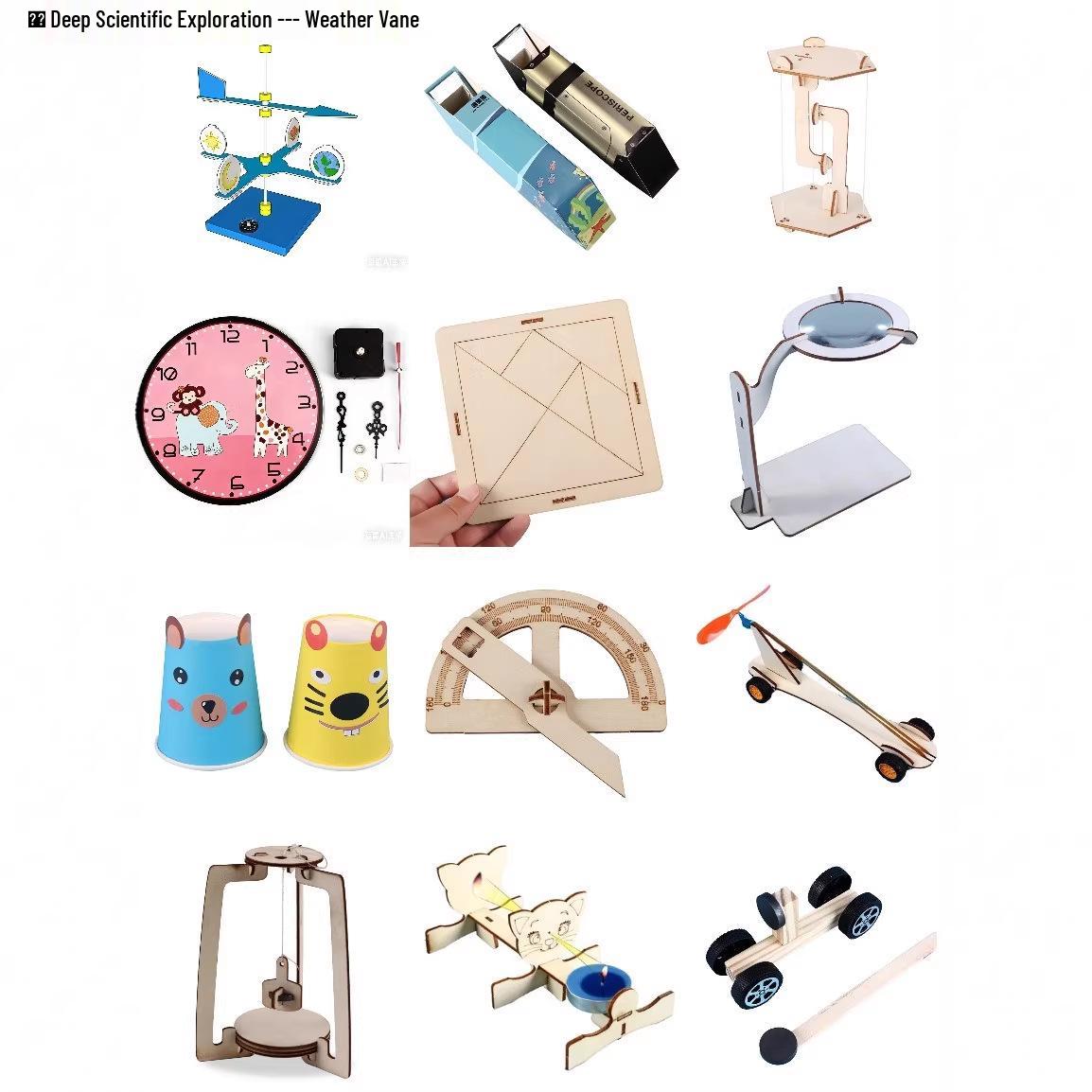 Kids  Science Experiment Kit: Educational STEM Toy for DIY Learning and Birthday Fun Wood