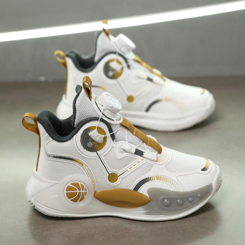 Boys Basketball Shoes Summer 2025 New Breathable Mesh Professional Training Shoes Boys Non-slip Children's Sports Shoes