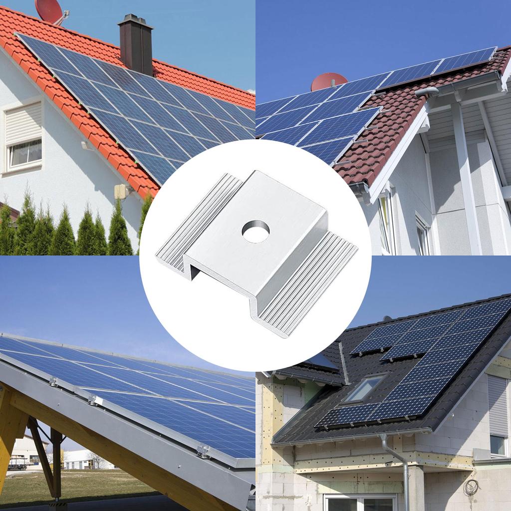 12 Pack Solar Panel Clamps Aluminum Alloy Mounting Brackets Accessories for Roof Systems Easy Installation Designs