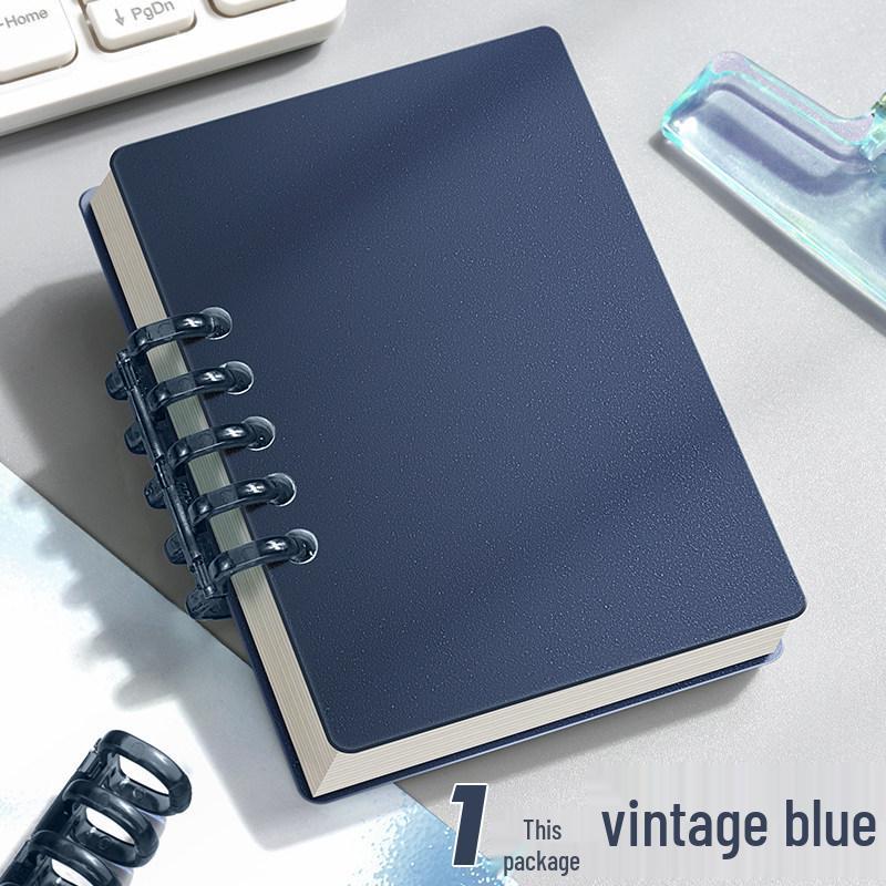 A7 Spiral Notebook: Mini Transparent Loose-Leaf, Pocket-Sized, Ins-Style, Lined Vocabulary Notebook