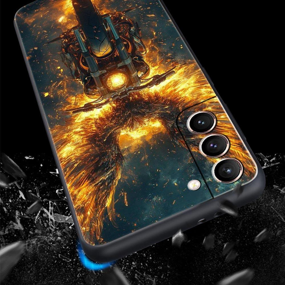 Motorcycle Phone Case Cover for Samsung Galaxy S26 S25 S24 S23 S22 S20 S21 FE Ultra S25 Edge Plus 5G Soft TPU Shell Fundas Capas