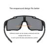 Winddichte Staubdichte Outdoor-Brille zum Radfahren Laufen Polarisierte PC-Gläser 99% UV-Blockierung Unisex-Design