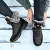 Winter Boots for Men Outdoor Warm Fleece Lined Waterproof High Top Fur Boots Non Slip Snow Boots Hiking Boots Pig Skin Camping Plus Size Work Boots