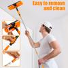 2 In 1 Window Cleaner Tool Double Sided Glass Squeegee Cleaner Duster Mop With Extendable Pole Ceiling Furniture Cleaning Tools