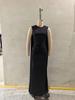 Spring Elegant European and American Women's Evening Gown - Sexy Backless Long Skirt with Flowing Ribbon
