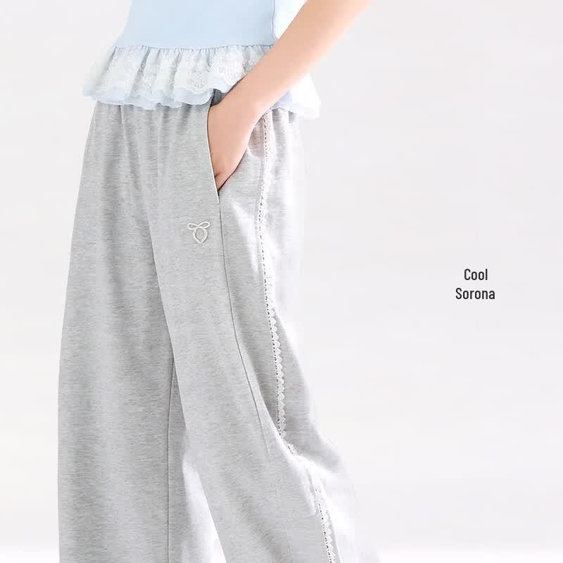 Domiaowu Girls' Casual Straight Leg Summer Anti-Mosquito Pants