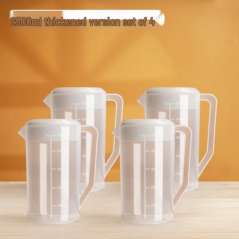 Large Capacity 5L Cold Water Pitcher, High Temperature Resistant, with Measuring Scale – Ideal for Milk Tea Shops and Tea Brewing.