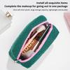 2026 Cute Zipper Plush Large Solid Color Cosmetic Bag Makeup Bag For Women Travel Make Up Toiletry Bag Washing Pouch Pen Pouch