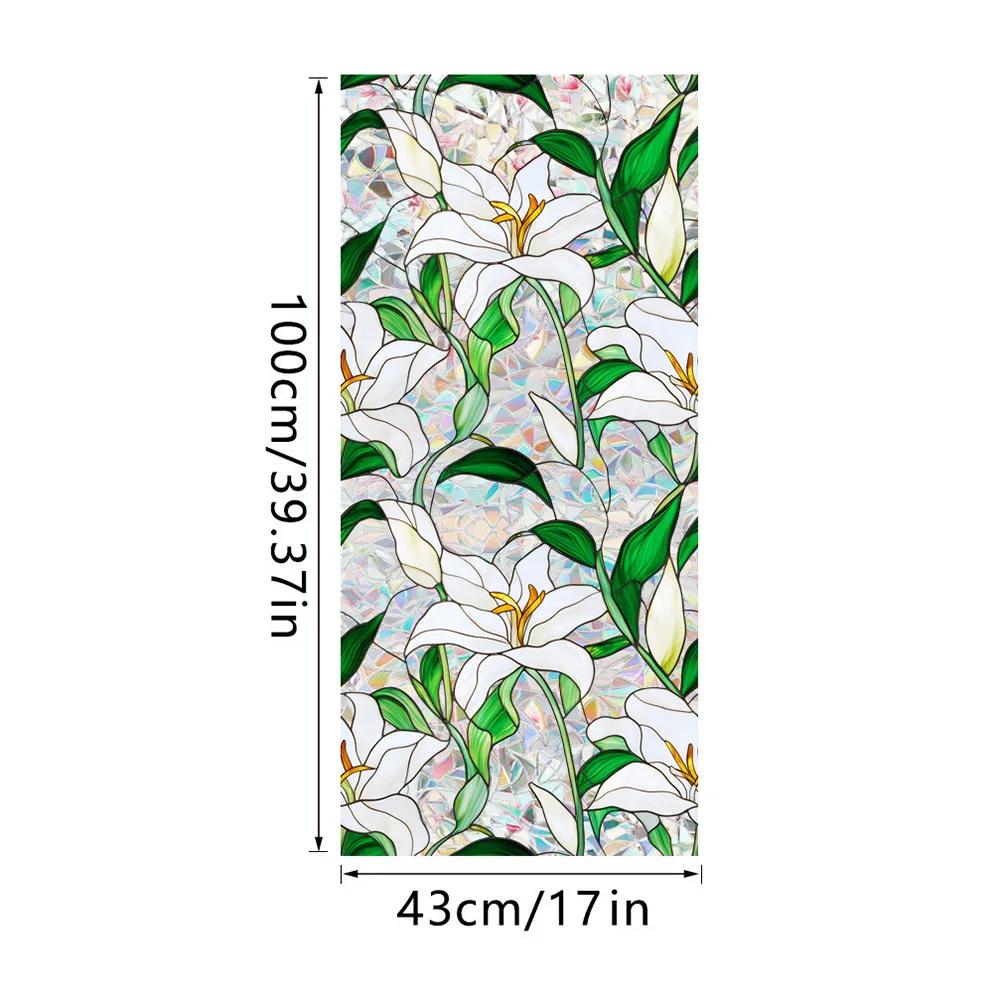 Vibrant Glass Decor Removable Privacy Window Decor Home Privacy Solution 43*100cm Easy Installation Window Film