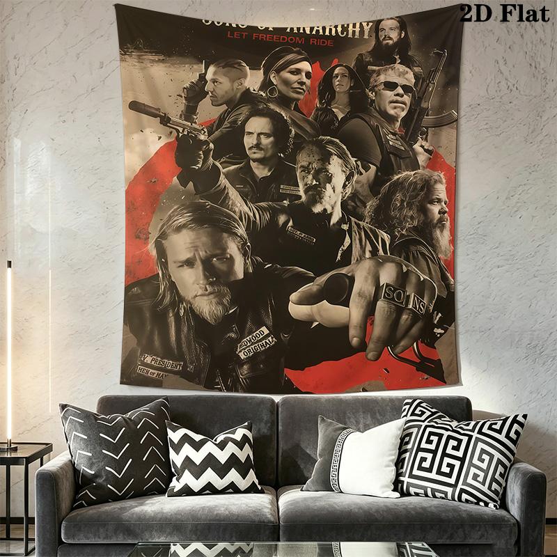 Sons Anarchy Wall Tapestry Tapestry Wallmounted Fashion Print Soft Home Decor Wall Covering Decoration