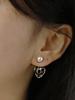 Sosoo Clear Pearl Heart Earring