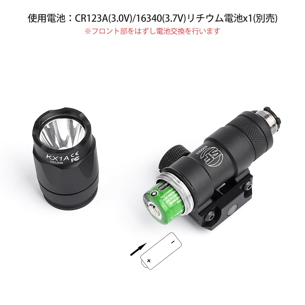 WADSN Surefire M300A Type Scout Flashlight [Modlit Type Tactical Modular Switch] Compatible with 20mm Rails, 600 Lumens, Airsoft Tactical Light