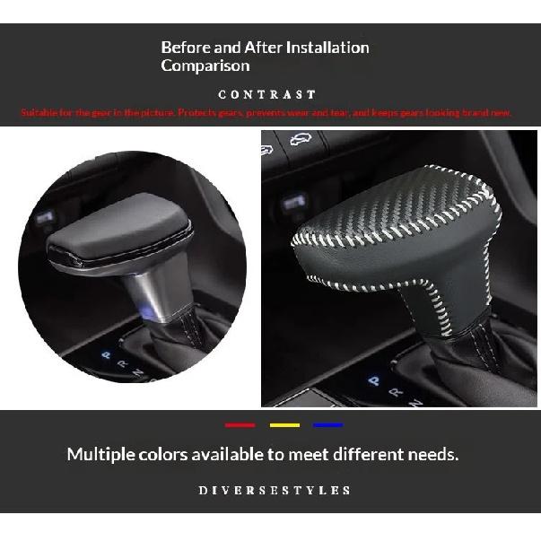 Car Shift for Lantra Santa Cruz Tucson 2021-2024 Models Handle Protective Covers Durable Shift Knob Cover Car Accessories