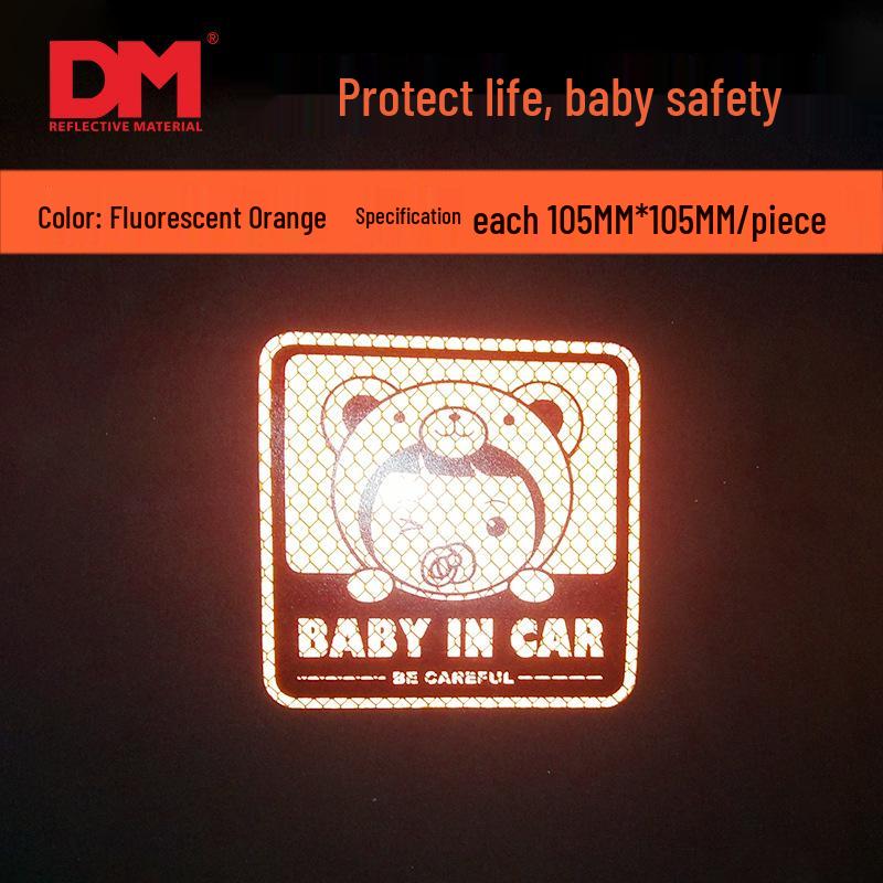 Super Reflective Baby & Pregnant Woman Warning Sticker for Car Interior