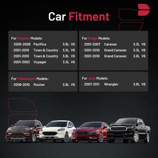 6720 Set Of 4 Iridium Spark Plugs For 2001-2007 Dodge Caravan 3.3L V6