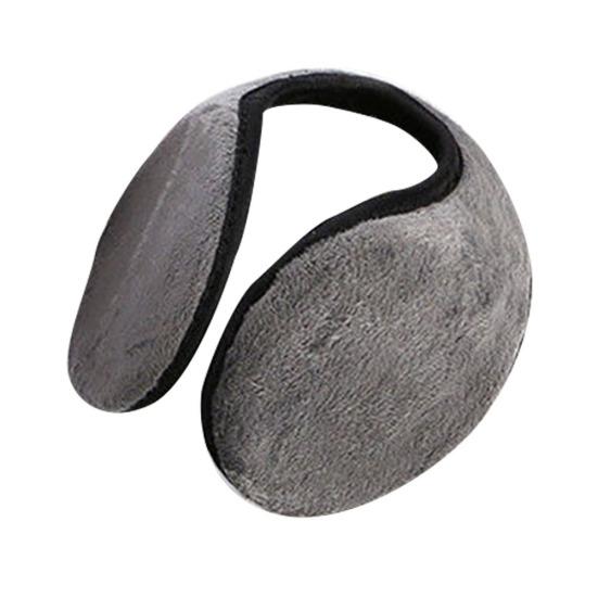 Men Winter Solid Color Plush Ear Muffs Earmuffs Warmer Behind the Head Band