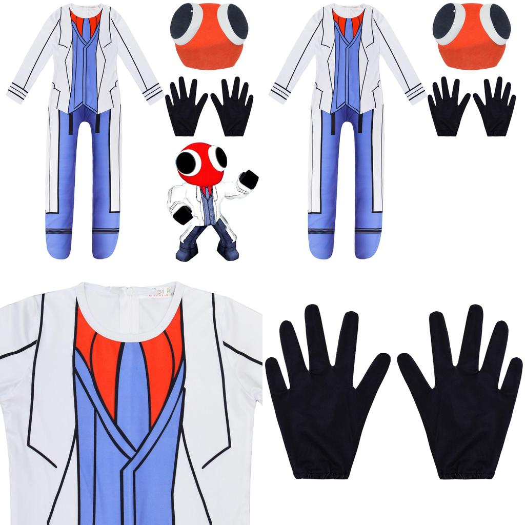 Breathable Roblox Rainbow Friends Ant Man Kid Halloween Jumpsuit Mask Cosplay Costume