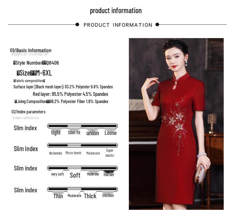 Elegant 2023 Summer Wedding Qipao Dress for Mother of the Bride