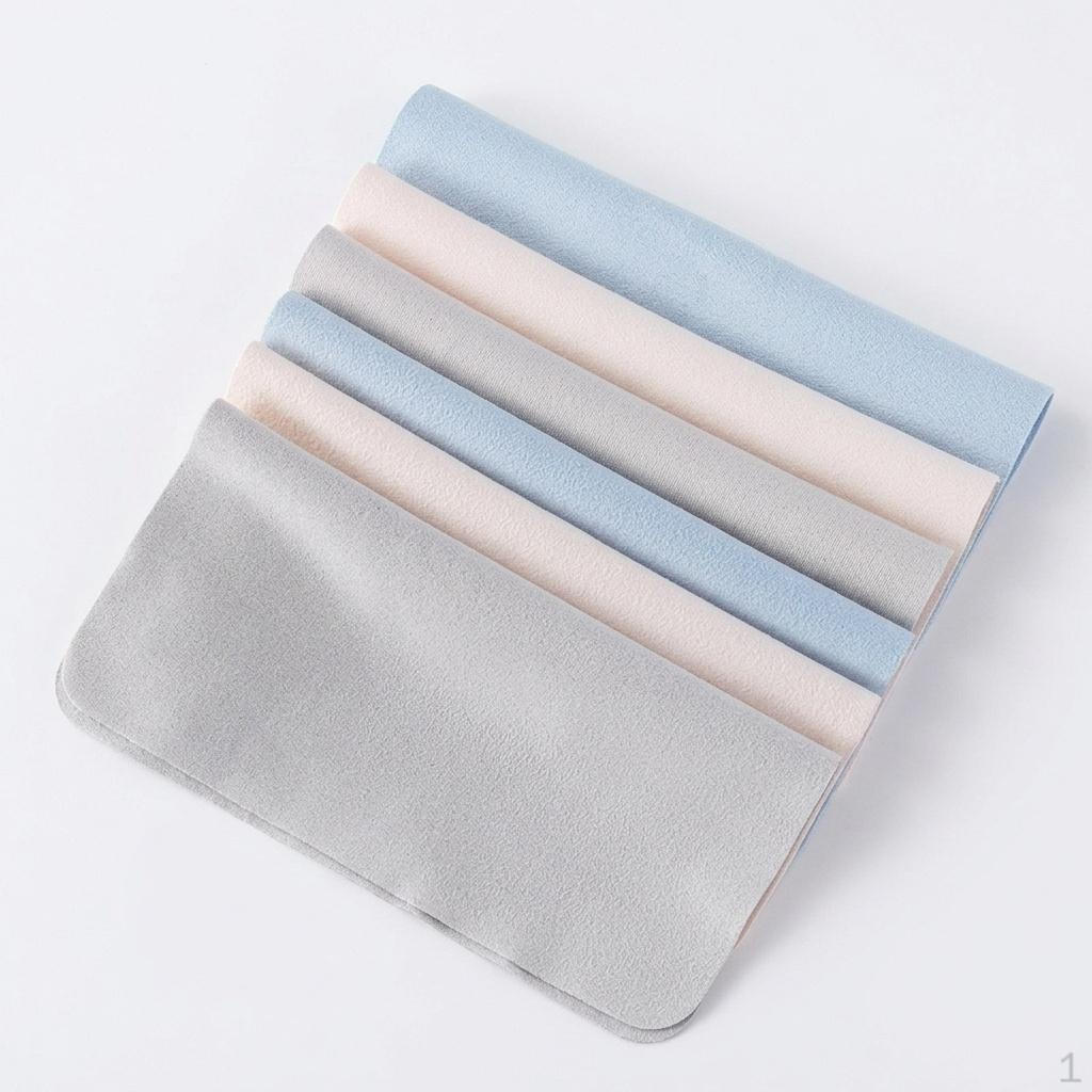 Suede Microfiber Glasses Cleaning Cloth with Cleaner, 15cm x Wipes for Screens,
