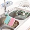 Double Suction Cup Kitchen Drainage Shelf Multifunctional Sponge Storage Rack(random color)