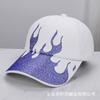 Spring and summer new personalized design fashionable flame hot diamond versatile baseball cap women's outdoor leisure sunshade cap