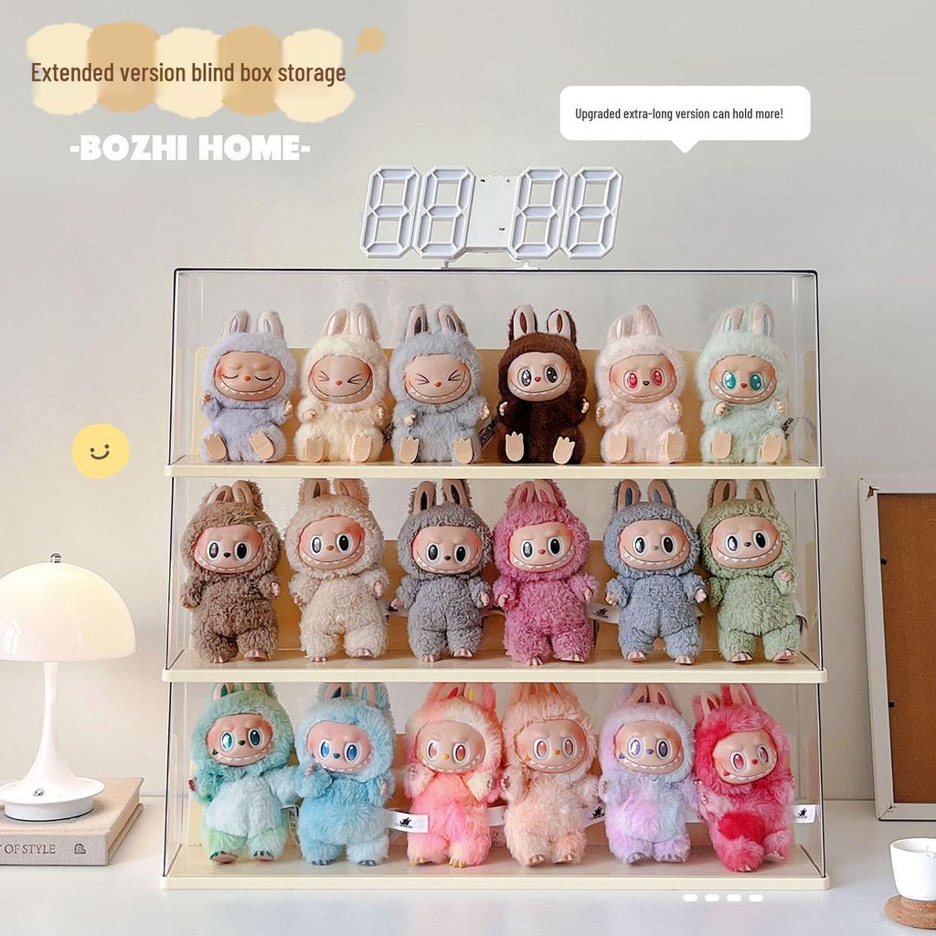 Transparenter Labubu Displayständer für Pop Mart Figuren: Blind Box Aufbewahrungsschrank