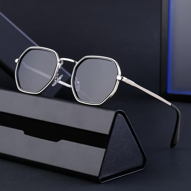 Vintage Square Sunglasses Men'S Punk Style Small Frame Sunglasses Men'S Shades