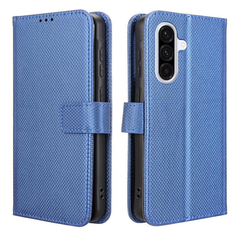 For Samsung A56 5G Cover Luxury Flip Diamond Pattern lanyard Business Wallet Case Leather for Galaxy A36 A26 A16 5G Phone Case