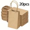 10/20/50pcs Party Favor Bags Recyclable Kraft Paper Shopping Bags for Birthday Gift Candy Treat Goodie Goody & Grocery Packaging