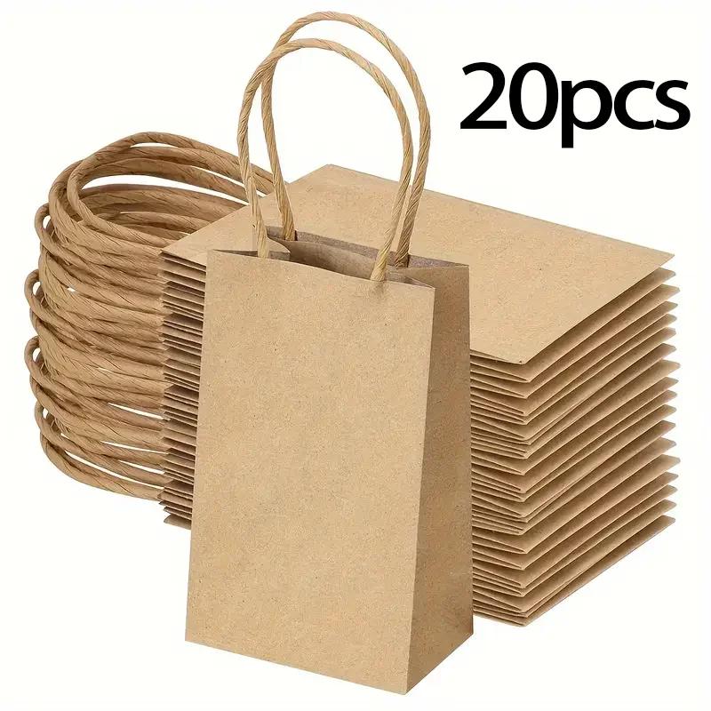 10/20/50pcs Party Favor Bags Recyclable Kraft Paper Shopping Bags for Birthday Gift Candy Treat Goodie Goody & Grocery Packaging