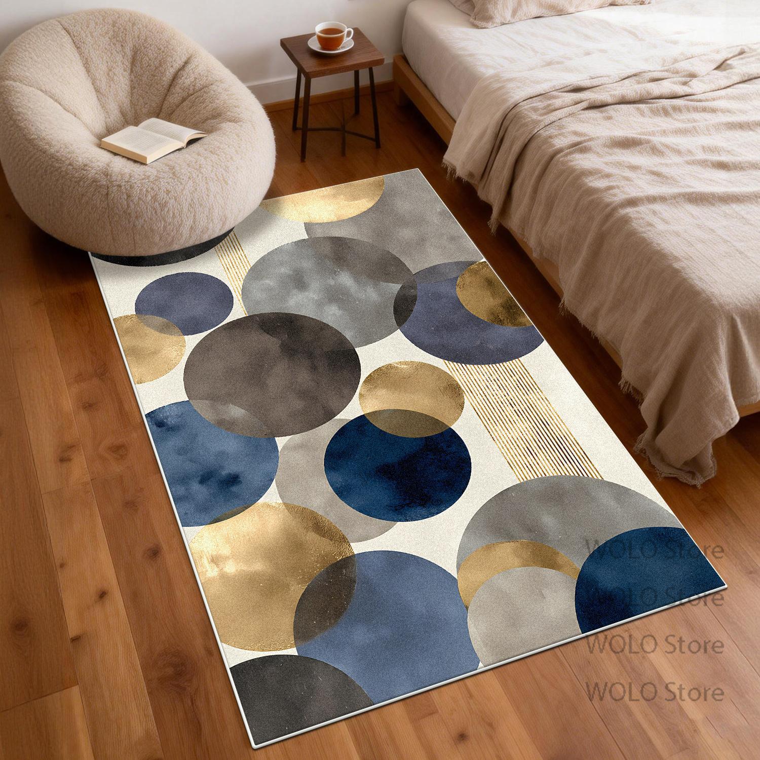 Moderne Eenvoudige Stijl Tapijt Luxe Slaapkamer Decoratie Wasbaar Antislip Bank Tapijt Zacht Lounge Koffietafels Vloermat izable 60x90cm24x35in