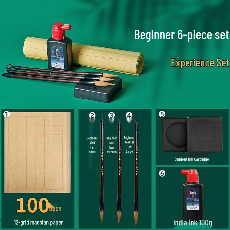Beginner Calligraphy Set: Brushes & Ink for Practice