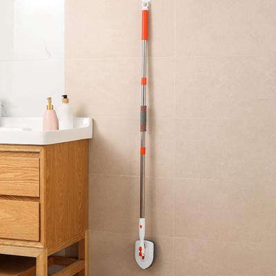 Shower Scrubber Cleaning Brush with Handle Stiff 180-Degree Adjustable Detachable Long Bristles Scrub Brush