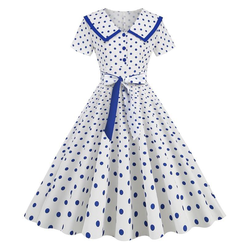 QICED Vestidos Casuais de Manga Curta com Decote em V para Verão e Primavera