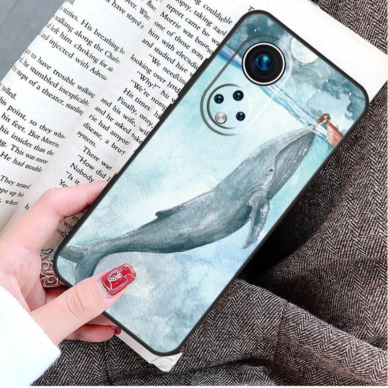 Sea Whale Narwhals Case For Honor Magic 8 6 7 Lite Honor 400 200 Pro 50 70 90 X8c X8b X9a X9c X9b X9d Win Cover
