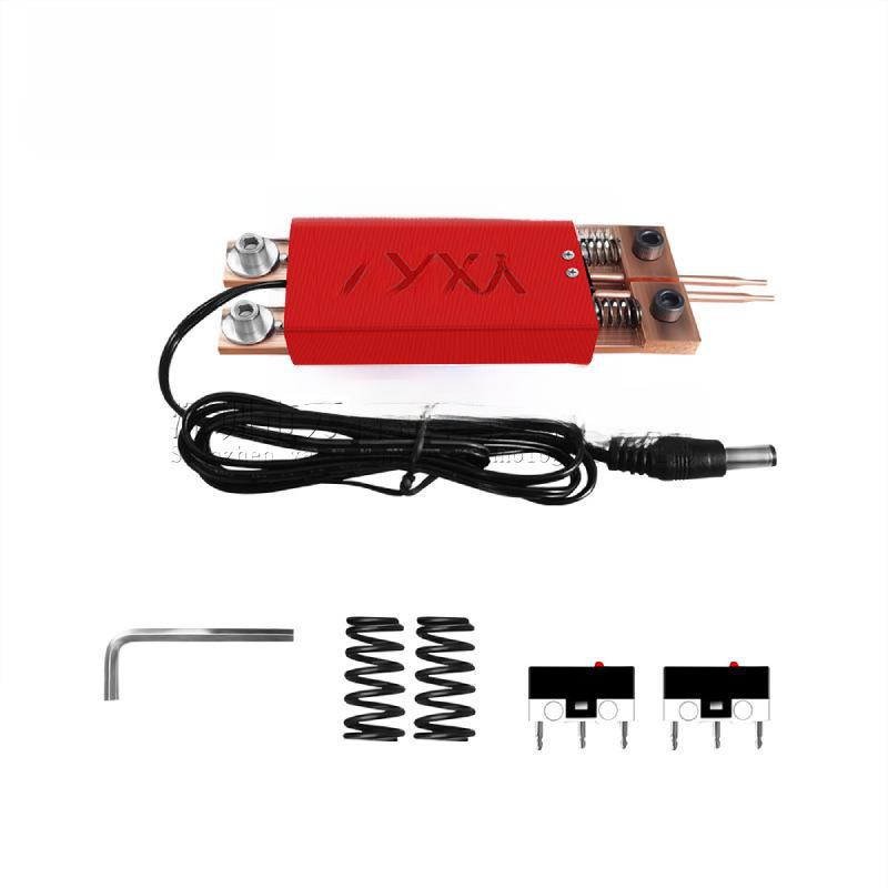 Penna per saldatura a punti portatile con grilletto automatico per batteria 18650, con design integrato per l'utilizzo con una sola mano.