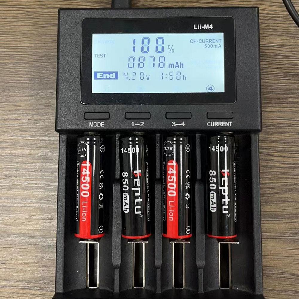 KEPTU 14500 850mAh 3.7V Li-ion Rechargeable Batteries AA Battery Lithium Cell for Led Flashlight Headlamps Torch Mouse