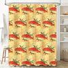 Stylish Red Fish Pattern Shower Curtain Perfect Decor for Your Bathroom