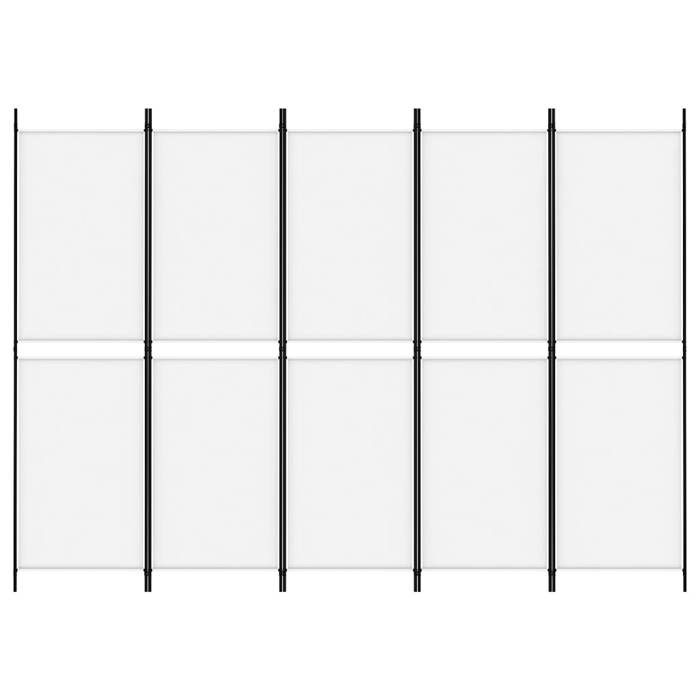 VidaXL Cloison de Séparation 5 Panneaux Séparateur de Pièce Pliable Diviseur Écran d'Intimité Paravent Décoration Salon 350218