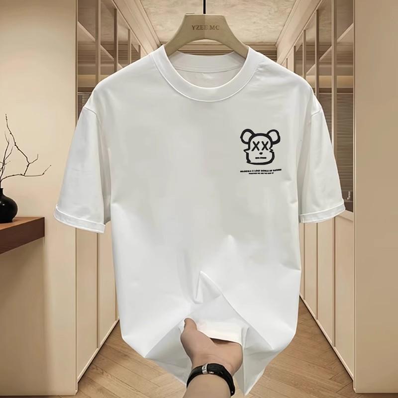 Trendy Brand Short-Sleeved Pure Cotton Men'S Printed T-Shirt Trendy Men'S And Women'S Versatile Round Neck T-Shirt Men'S