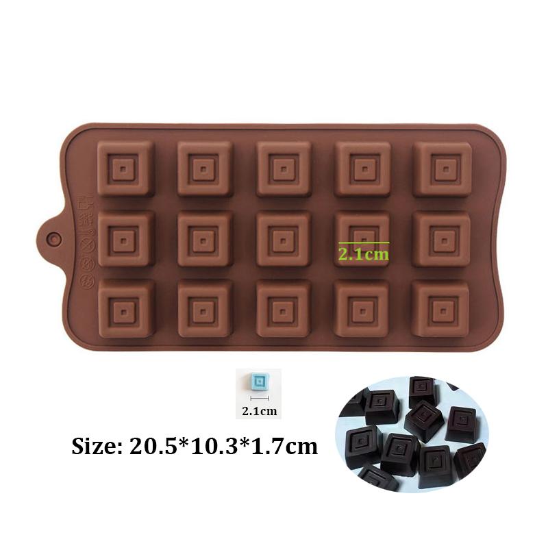 30-58 Chocolate Mould Handmade Candy Jelly Pudding Mold Flower Heart Shape Silicone Moulds Baking Tool