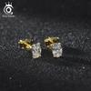 ORSA JEWELS Exquisite 925 Silber Zirkon Ohrringe für Damen Glänzende 8A Premium Cubic Zirkonia Ohrringe Party Schmuck LZE03