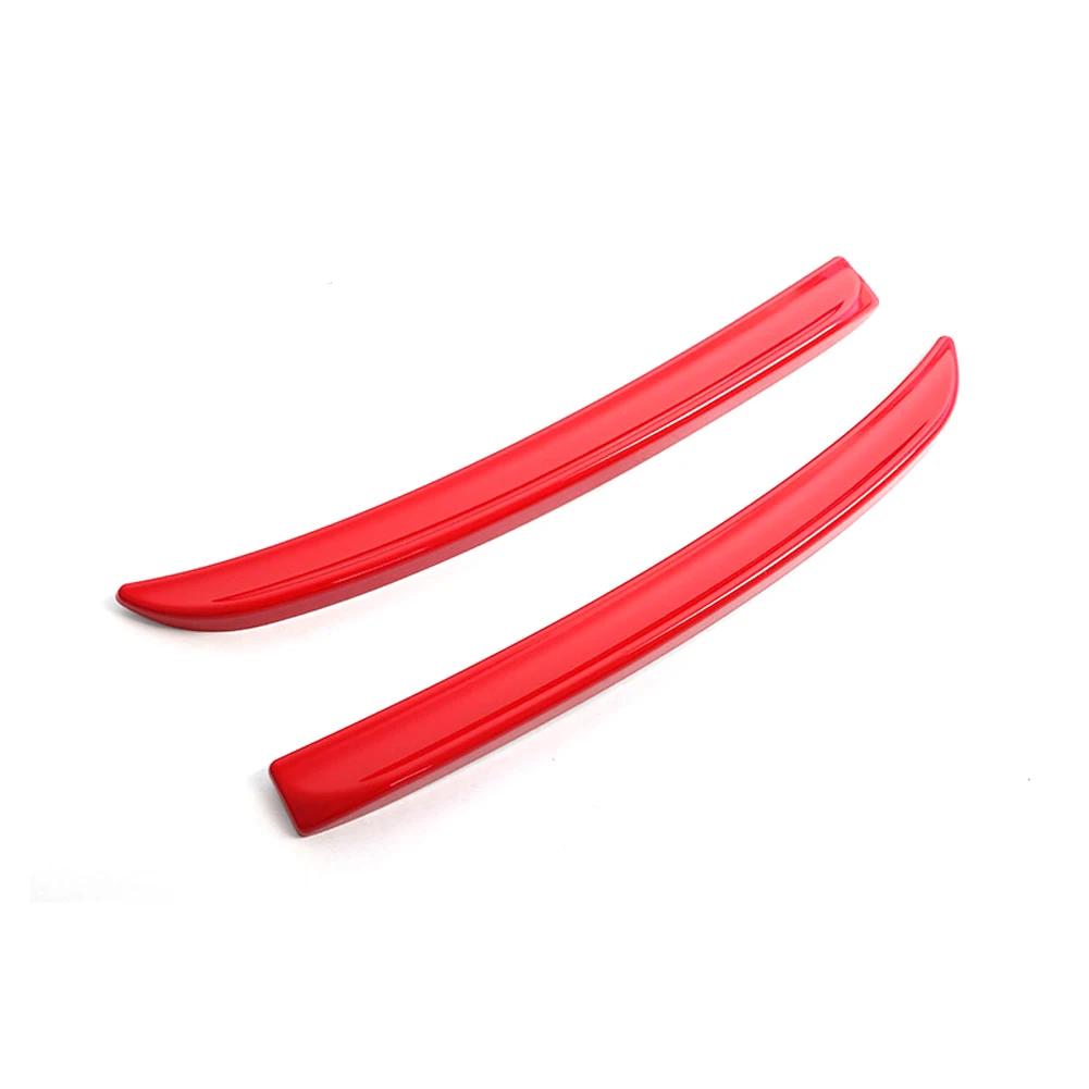 2PCS Rear Spoiler Extension Lip Fins for Mini Cooper F56 F55 2014+ S /JCW Spoiler Red Carbon Fiber Black Color Auto Part Styling