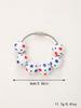 Independence Day & Halloween Sports Style Wooden Bead Keychain Bracelet