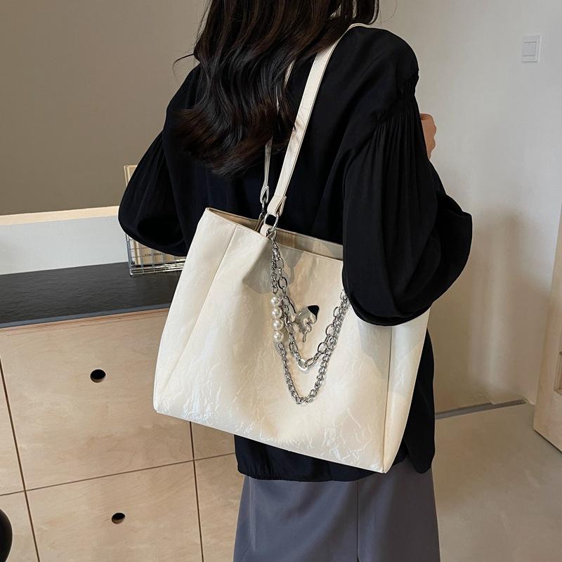 

Повседневная сумка для поездок на работу большой вместимости женская 2024 новая модная корейская версия универсальная сумка через плечо сумка премиум-класса бежевый