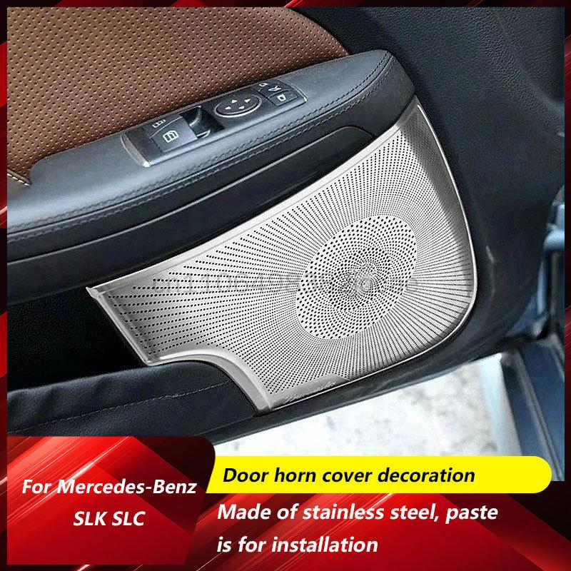 Car Door Speaker Mesh Cover For Mercedes-Benz 2011-2012 R172 SLK 200 2016- W197 SLC 300 260 Interior Modified