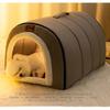 Winter Dog Bed Self-Warming Puppy House Cozy Cat Sleeping Tent Cave Beds Indoor Kitten Nest Kennel Hut for Small Medium Dog Cats