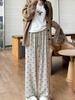 Bowknot High Waist Fleece-Lined Wide Leg Pants for Women, Spring 2025 Collection